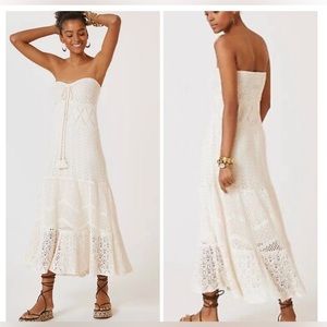 FARM x ANTHROPOLOGIE Crotchet Maxi Dress